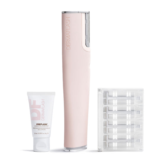 LUXE+ Sonic Dermaplaning & Peach Fuzz Removal Set, Blush banner