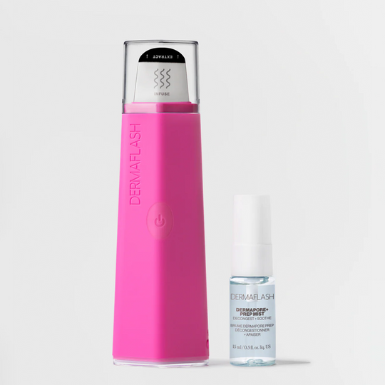 DERAMPORE+ Ultrasonic Pore Extractor + Skincare Infuser Set, Pop Pink banner